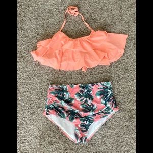 Ruffle high waisted bikini